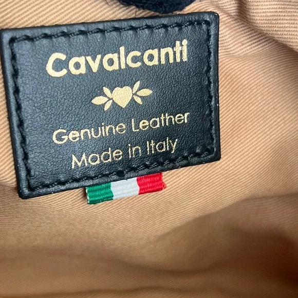 Cavalcanti made Italy Zebra Print cow leather Wristlet in Black & Copper - Picture 11 of 14